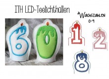 ITH - LED Teelichthüllen Wachszahlen